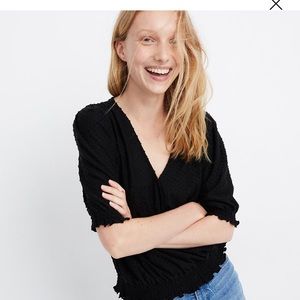 Madewell clip dot wrap shirt
